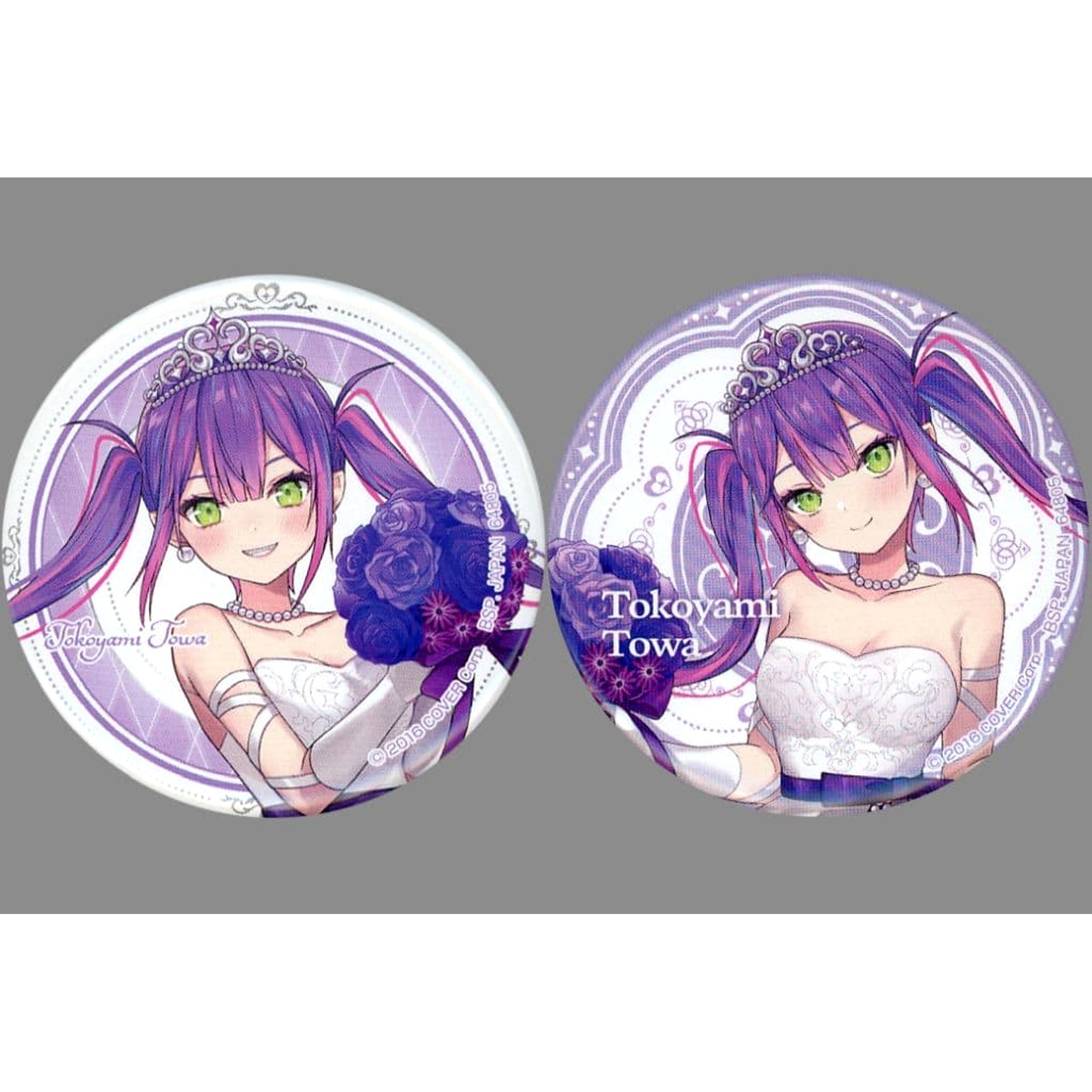 VTuber Hololive Tokoyami Towa Normal Ichiban Kuji Wedding Dress Style Can Badge Set Button Prize Buttons [USED]