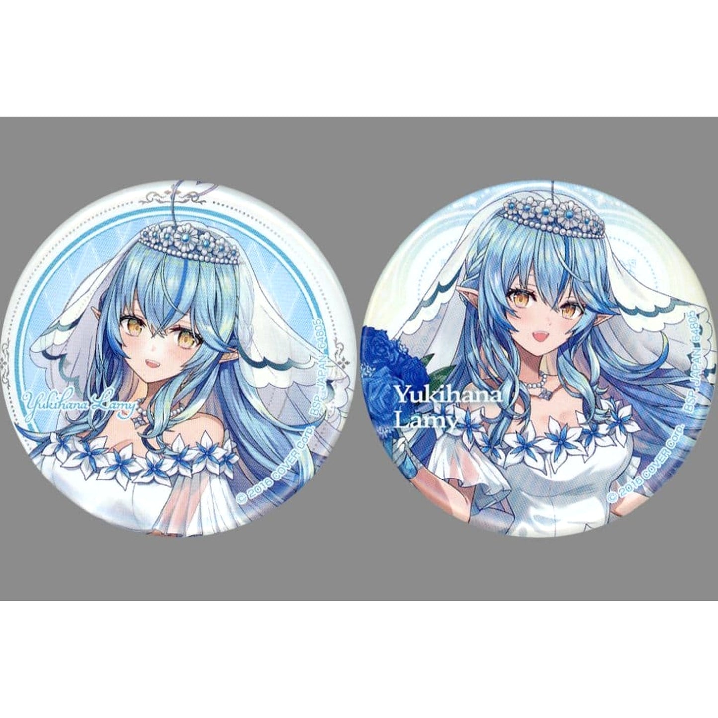 VTuber Hololive Yukihana Lamy Normal Ichiban Kuji Wedding Dress Style Can Badge Set Button Prize Buttons [USED]