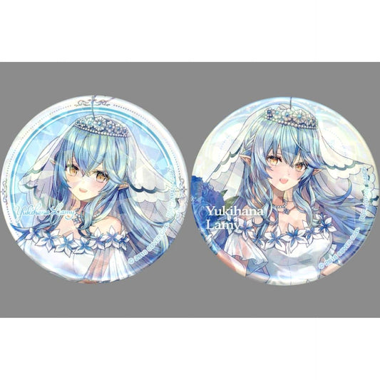 VTuber Hololive Yukihana Lamy Hologram Ichiban Kuji Wedding Dress Style Can Badge Set Button Prize Buttons [USED]