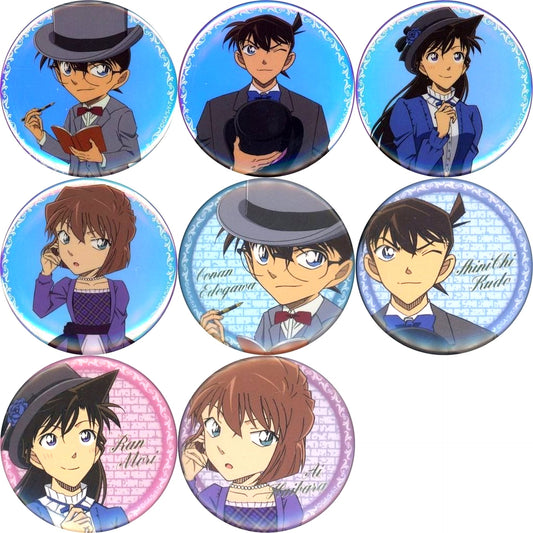 Set of 8 Detective Conan Trading Antique Button Detective Conan Plaza Limited [USED]