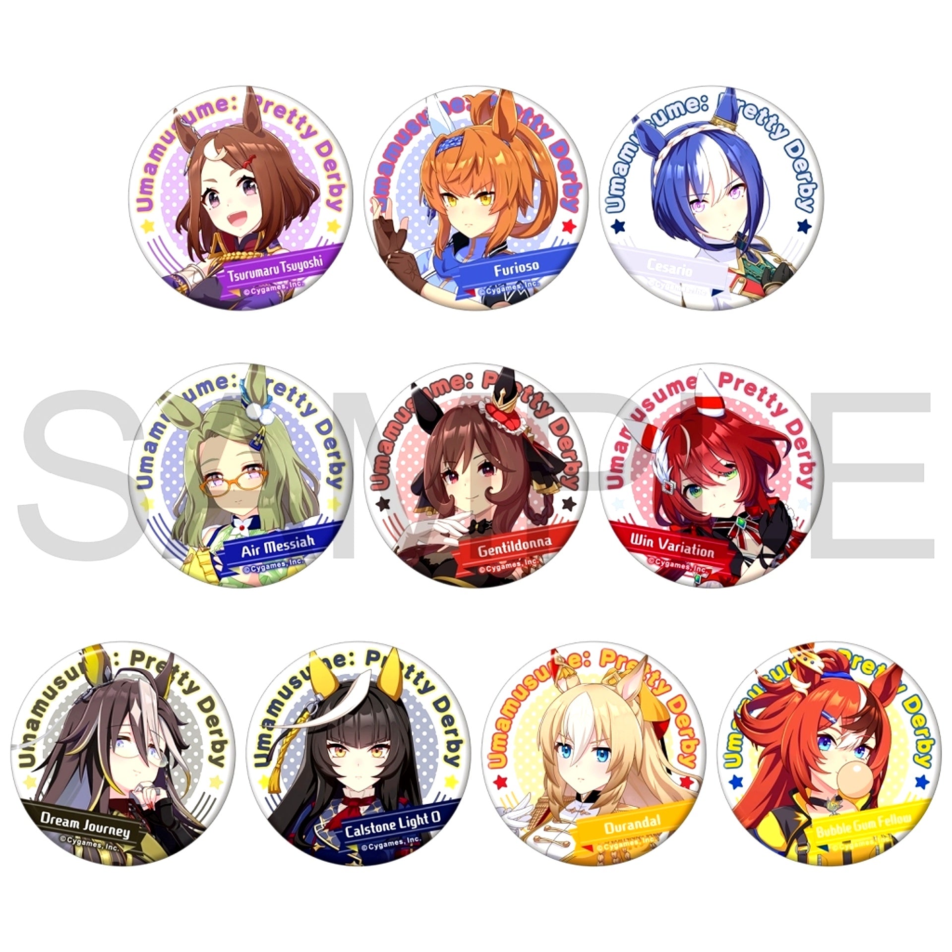 Set of 10 Uma Musume Pretty Derby Character Badge Collection Vol.11 [USED]