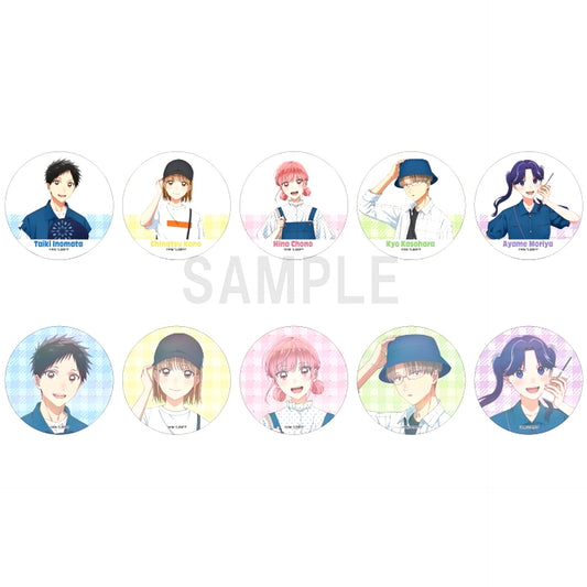 Set of 10 Blue Box Button Collection Denim Outfit Ver. [USED]
