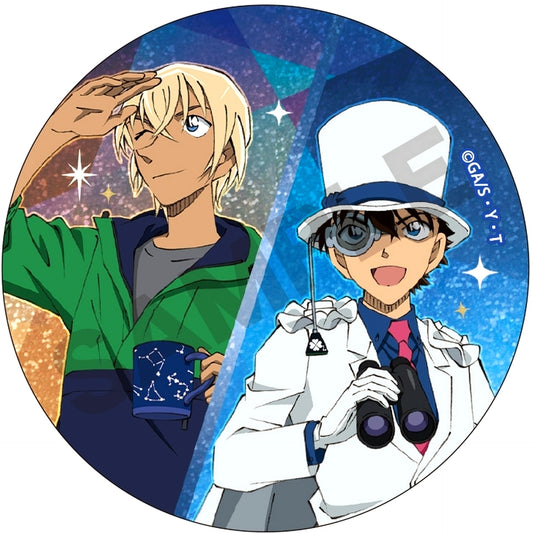 Toru Amuro and Kaito Kid Hologram Detective Conan Trading Kira Holo Star MIX Button Astronomical Observation [USED]