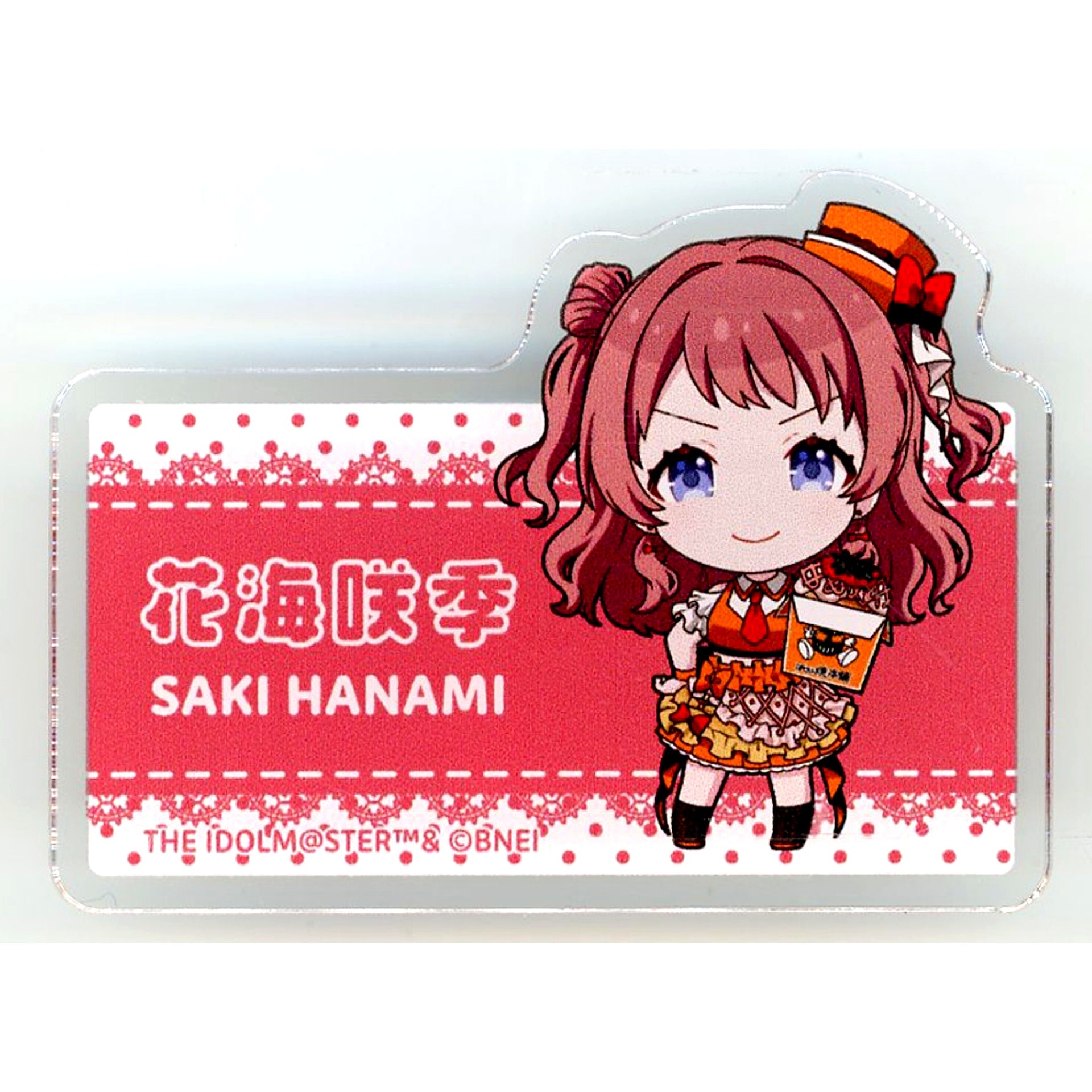 Saki Hanami Gakuen Idolmaster x Bakudanyakihonpo 2nd Ikebukuro Store Limited POP UP Plate Badge [USED]