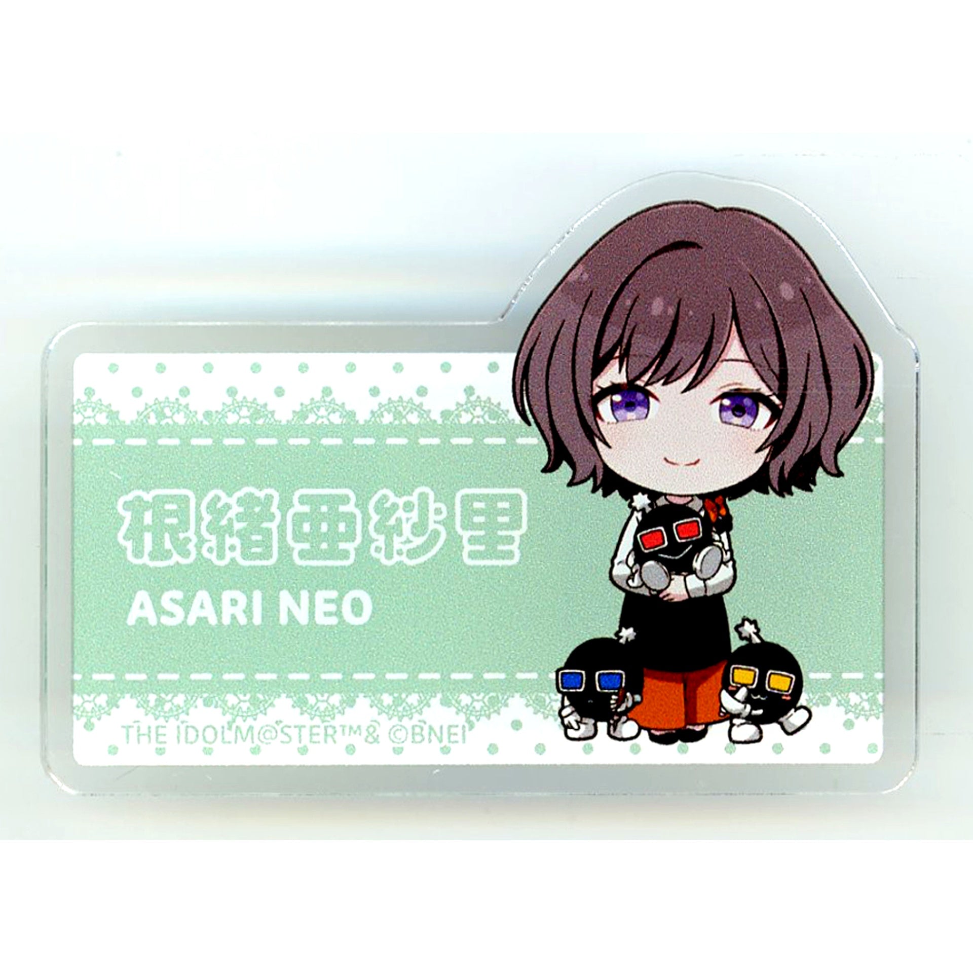 Asari Neo Gakuen Idolmaster x Bakudanyakihonpo 2nd Ikebukuro Store Limited POP UP Plate Badge [USED]