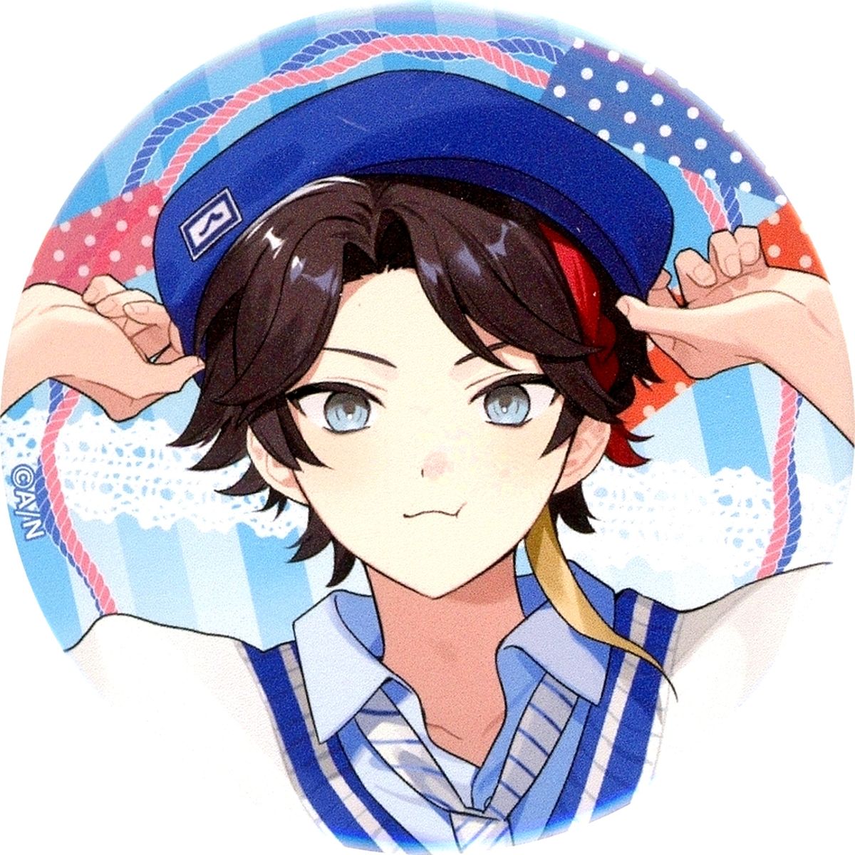 Saegusa Akina Full Body Virtual YouTuber Nijisanji NIJISANJI x SWEETS PARADISE Vol. 12 Trading Button Marine Look ver. [USED]
