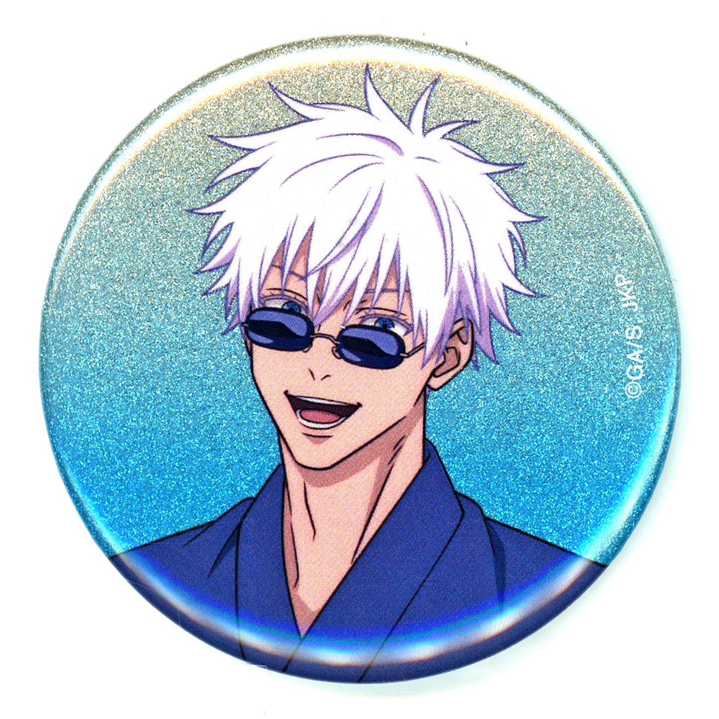 Satoru Gojo No Background Pattern Jujutsu Kaisen Drawn Yukata ver. Trading Glitter Button [USED]