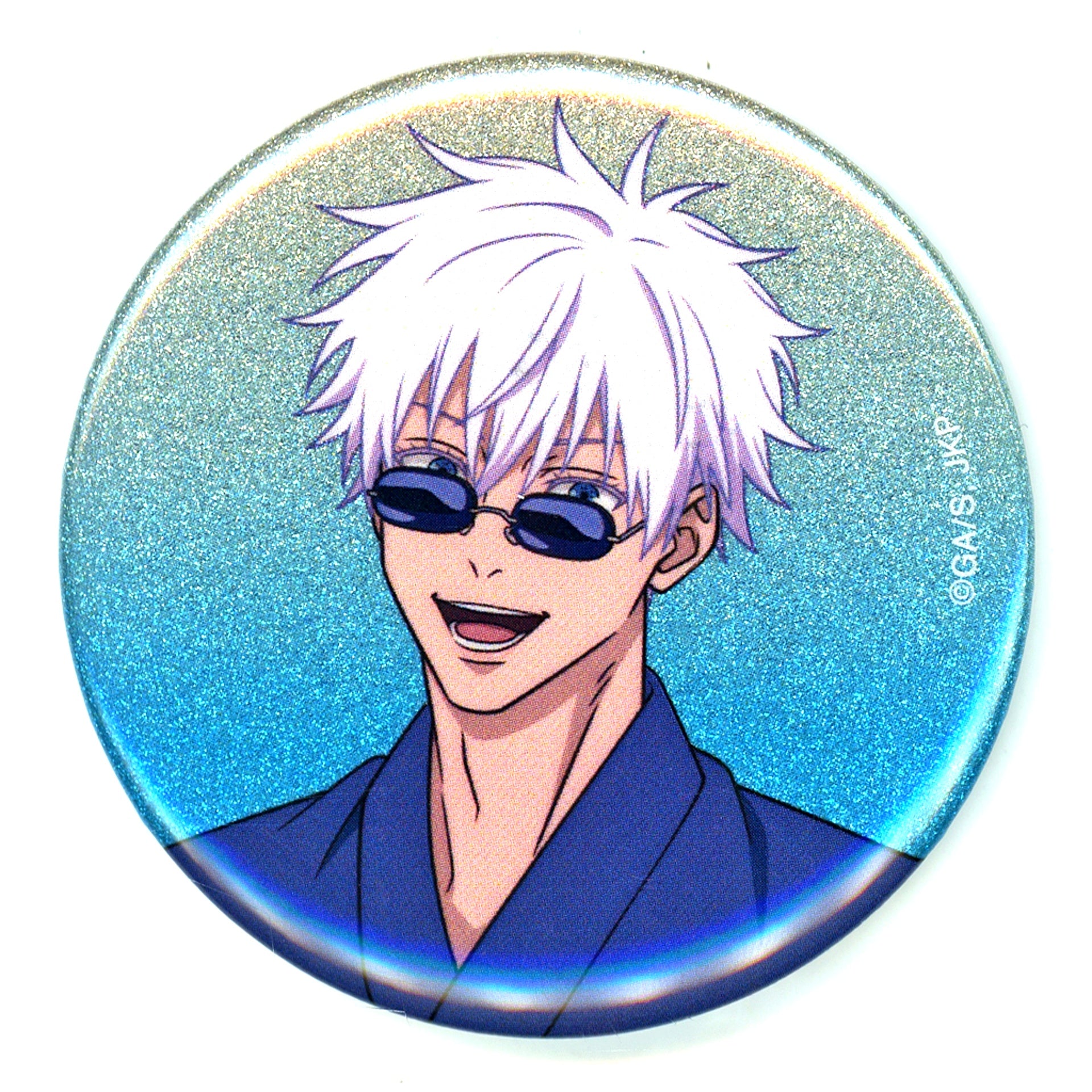 Satoru Gojo No Background Pattern Jujutsu Kaisen Drawn Yukata ver. Trading Glitter Button [USED]