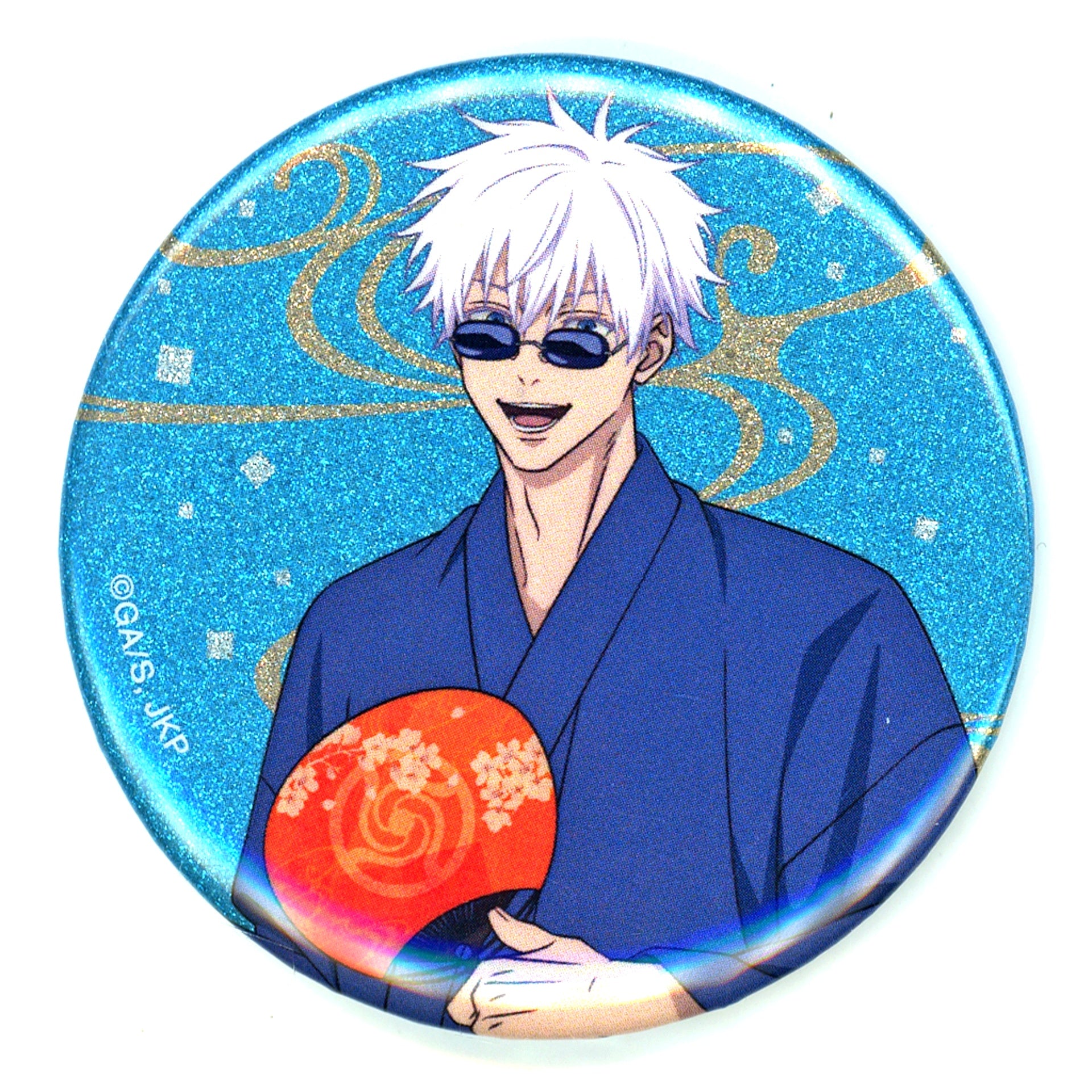Satoru Gojo Background Pattern Jujutsu Kaisen Drawn Yukata ver. Trading Glitter Button [USED]