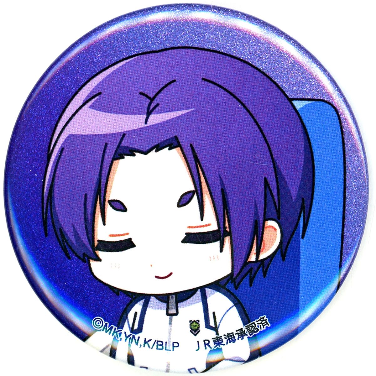 Reo Mikage Blue Lock Chibi Glitter Button Dozing on Shinkansen ver. JR Central x TV Anime BLUE LOCK Enjoy Osaka to the Fullest with Egoism! [USED]