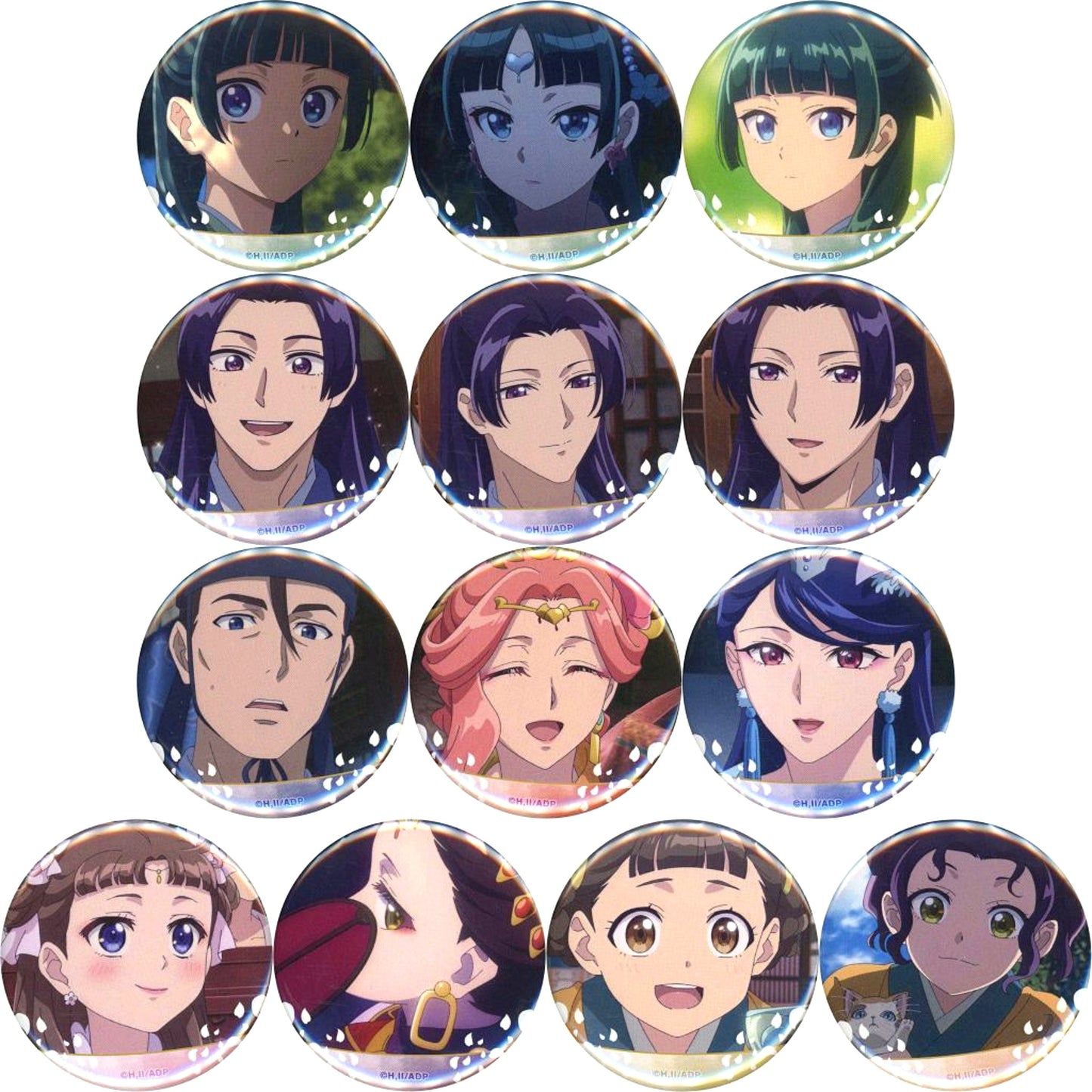 Set of 13 The Apothecary Diaries Trading Scene Shot Button [USED]