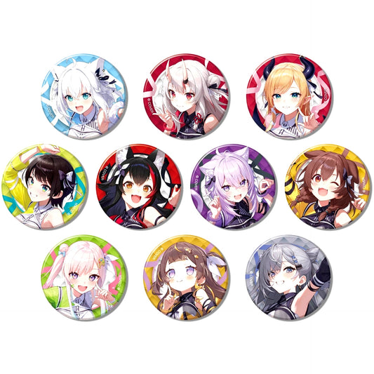 Set of 10 Hololive Production Can Button hololive 6th fes. Color Rise Harmony F BOX stage3 [USED]