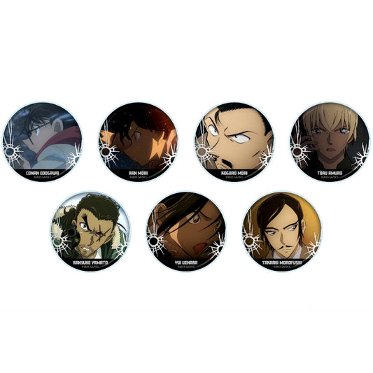 Set of 7 Detective Conan Afterimage of the One Eyed Movie 28 Scene Shot Trading Button with Cover Vol. 2 [USED]