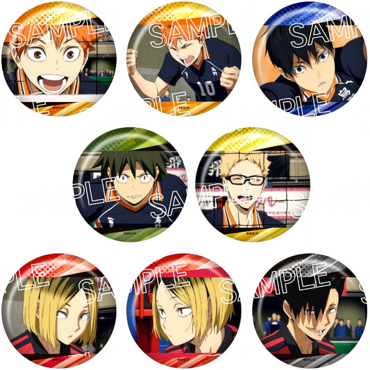 Set of 8 Haikyu!! Many Faces Button Vol.6 [USED]