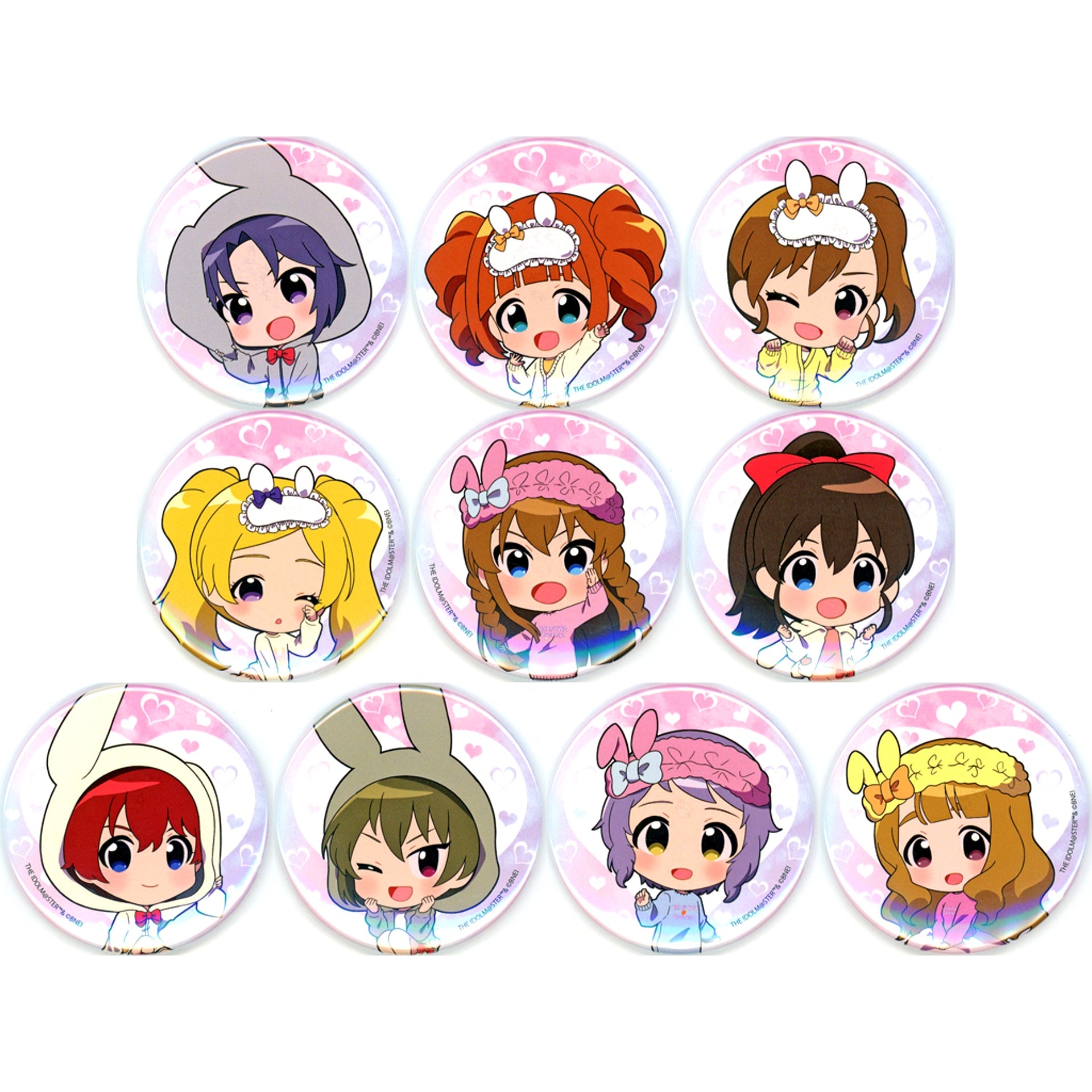 Set of 10 The Idolmaster Million Live! Usafuwa Dreamy! Pop Up Shop in Ueno Marui Trading Badge SD [USED]