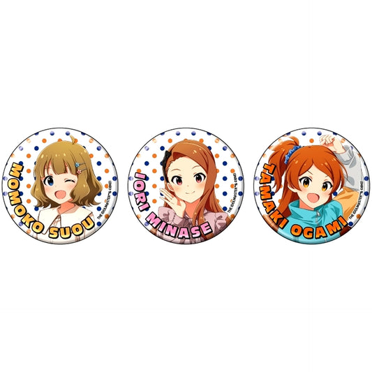 Set of 3 Buttons Momoko Suou & Iori Minase & Tamaki Ogami 03. Casual Wear Ver. Illustration Idolmaster Million Live [USED]