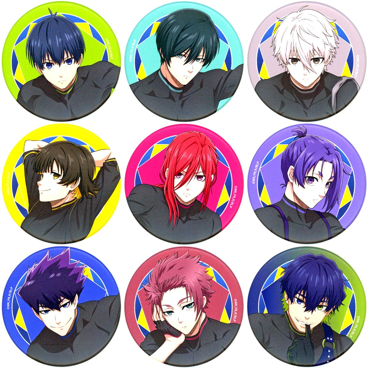 Set of 9 Blue Lock Normal Trading Matte Button ready fight ver. POP UP SHOP ready fight in Yurakucho Marui [USED]