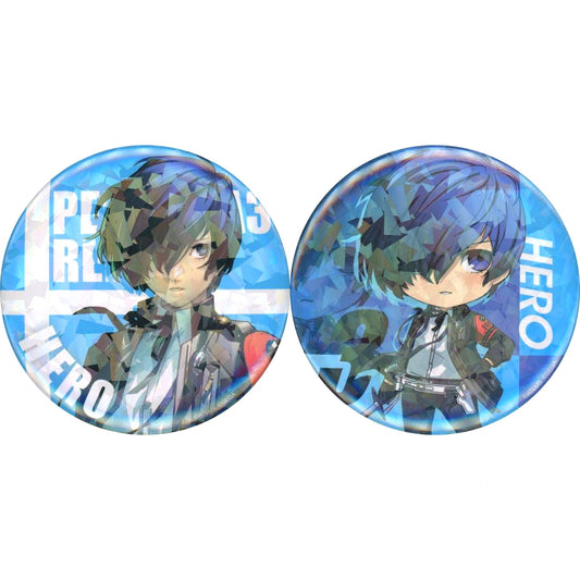 Set of 2 Protagonist Persona 3 Reload Hologram Button Prize D-1 Good Smile Kuji Online [USED]