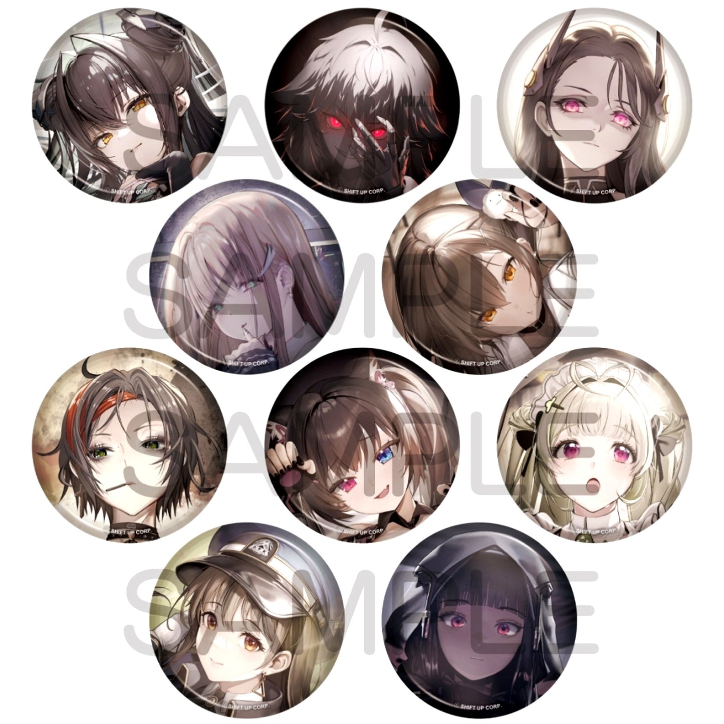 Set of 10 GODDESS OF VICTORY: NIKKE BURST COLLECTION Button Vol.3 [USED]
