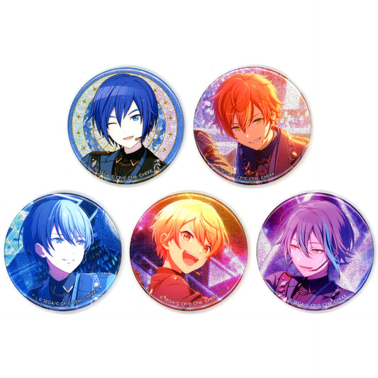 Set of 5 Project SEKAI COLORFUL STAGE! feat. Hatsune Miku x Ensemble Stars!! Glitter Button Collection A [USED]