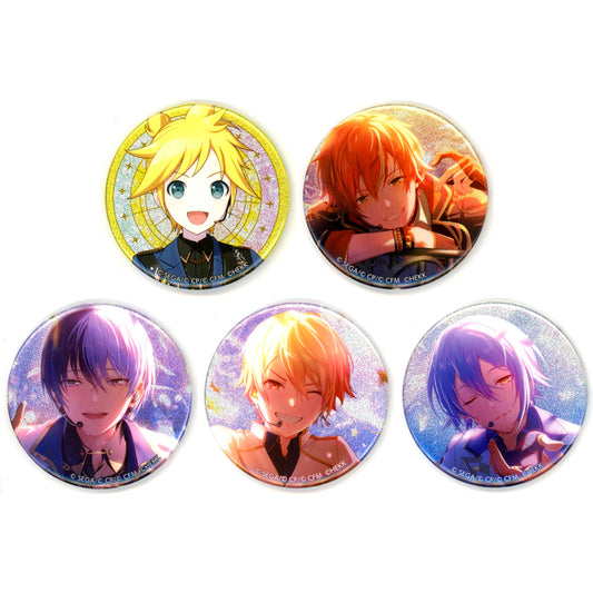 Set of 5 Project SEKAI COLORFUL STAGE! feat. Hatsune Miku x Ensemble Stars!! Glitter Button Collection B [USED]