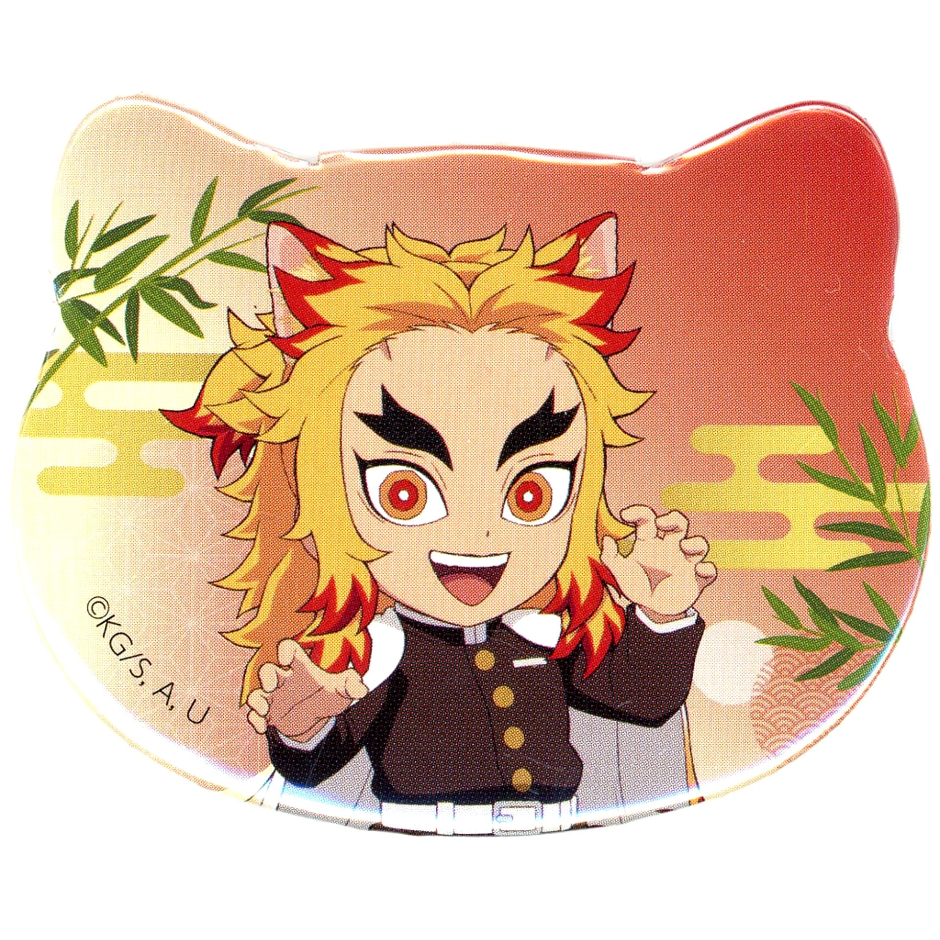 Kyojuro Rengoku Cat Shaped Button Demon Slayer: Kimetsu no Yaiba Namjatown Special Mission Prize [USED]