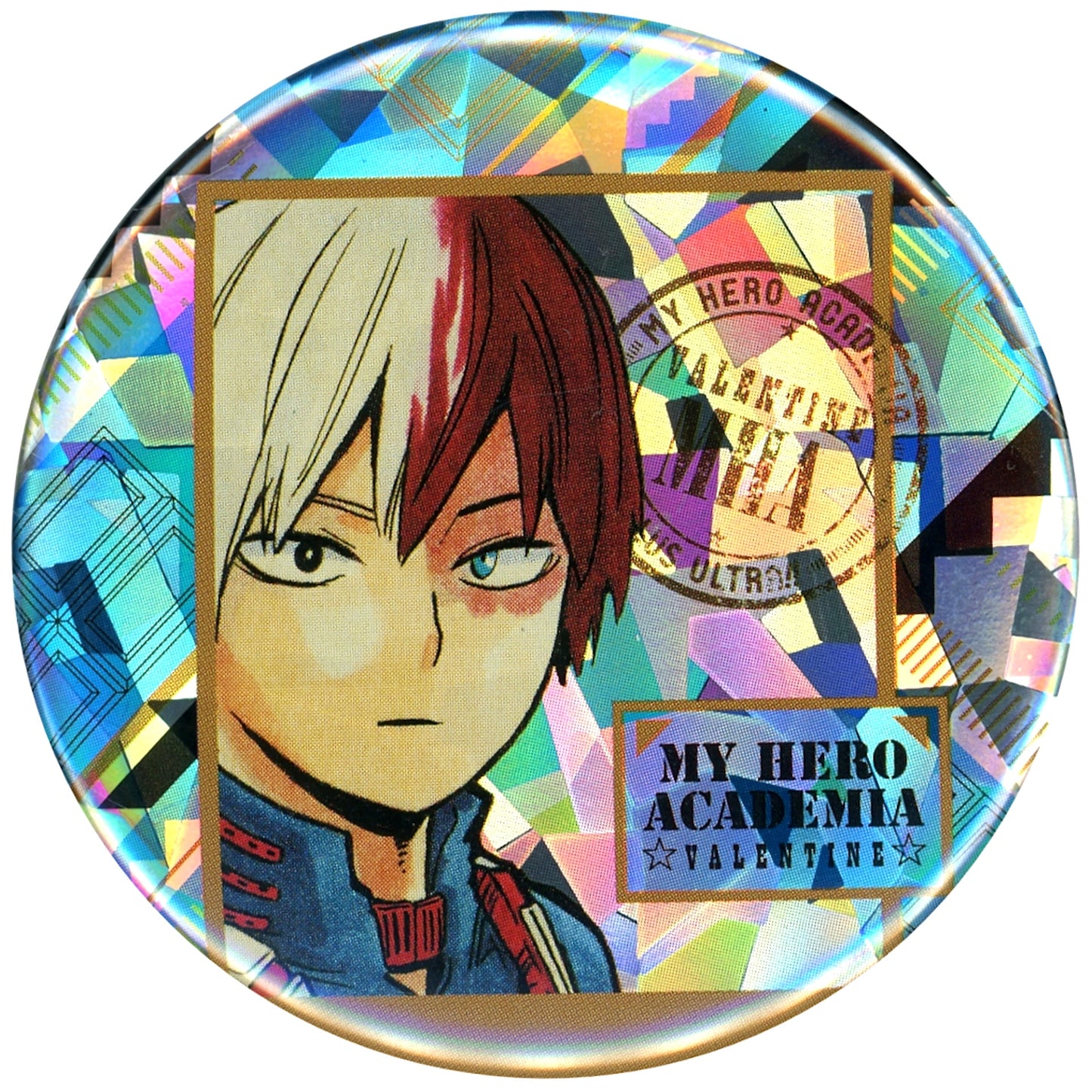 Shoto Todoroki My Hero Academia Valentine Fair 2019 Choco & Partial Holo Button [USED]