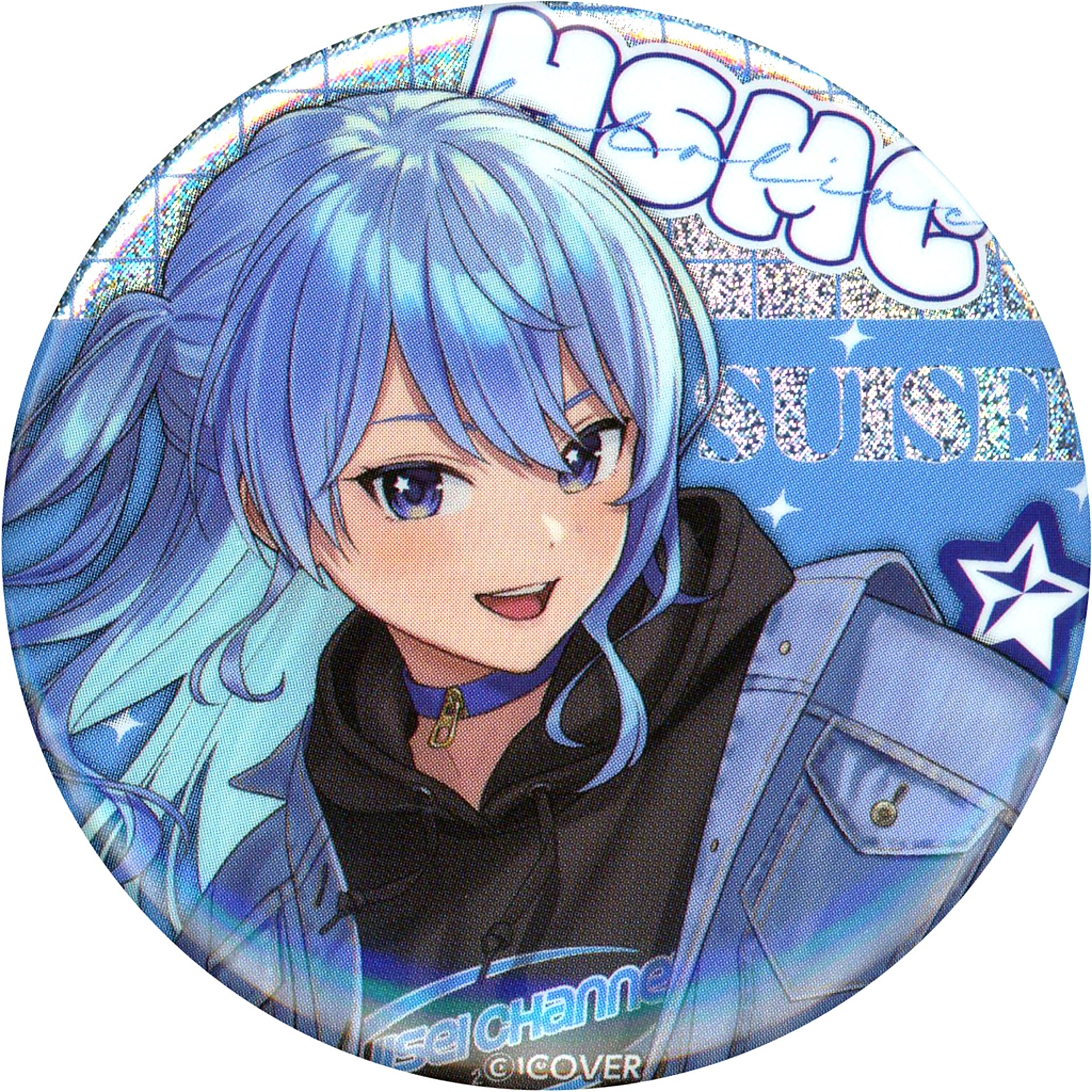 Hoshimachi Suisei Upper Body Virtual YouTuber Hololive Seasonal Days Winter Street Random Hologram Button [USED]