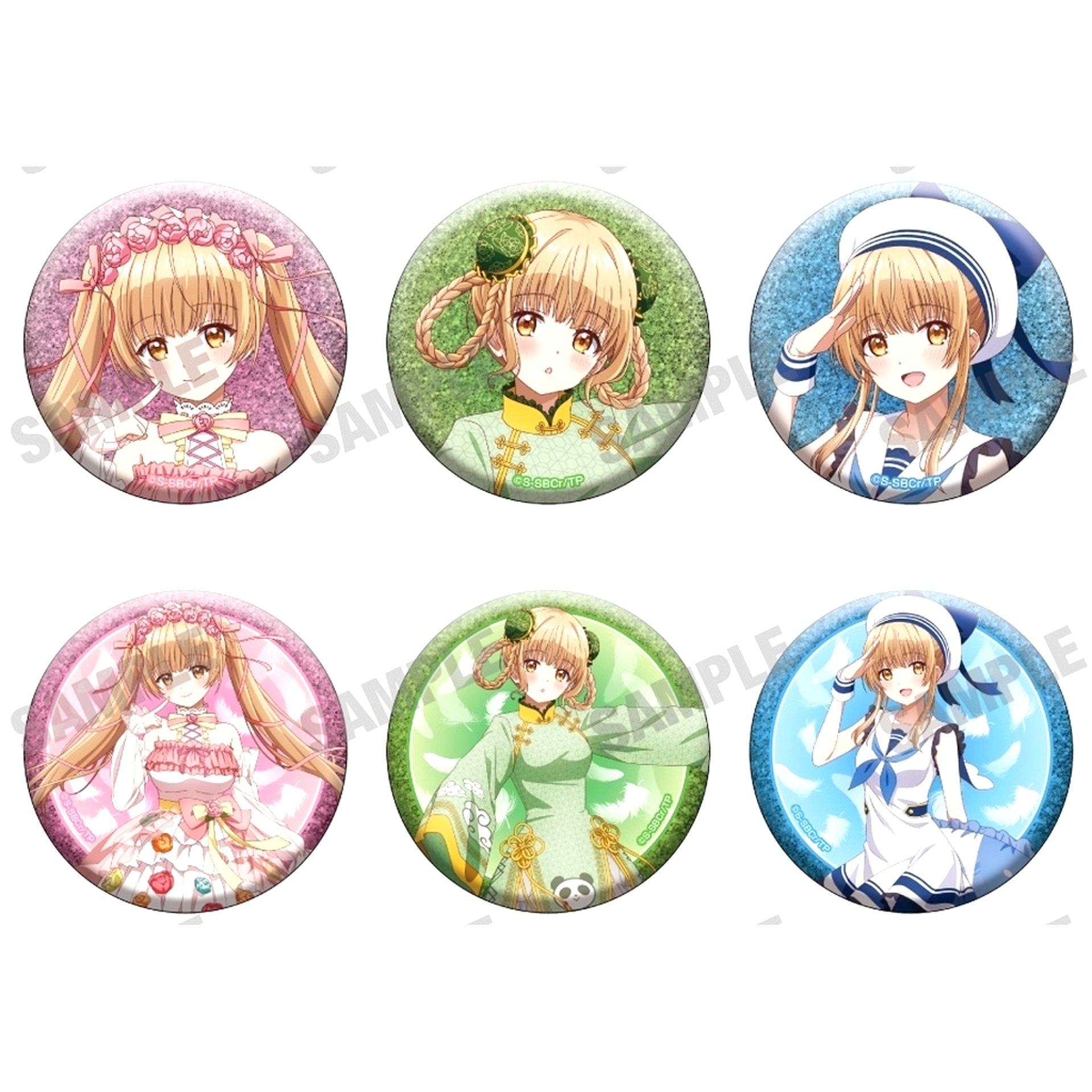 Set of 6 The Angel Next Door Spoils Me Rotten Illustration Button Collection [USED]