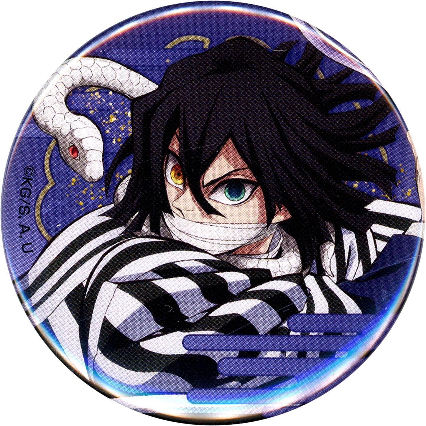 Obanai Iguro Demon Slayer: Kimetsu no Yaiba Movie Mugen Castle Arc Random Button Chapter 1 Akaza Sairai Theater Goods [USED]