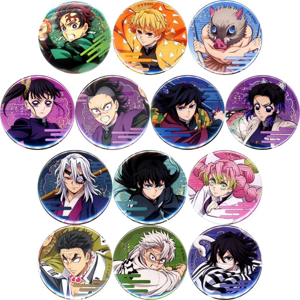 Set of 13 Demon Slayer: Kimetsu no Yaiba - The Movie: Infinity Castle Random Button Theater Limited Goods [USED]