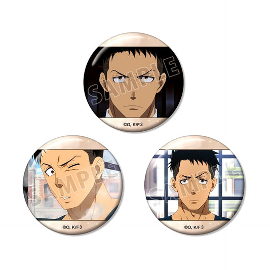 Akitaru Obi Set of 3 Scene Shot Button Fire Force Chapter 3 [USED]