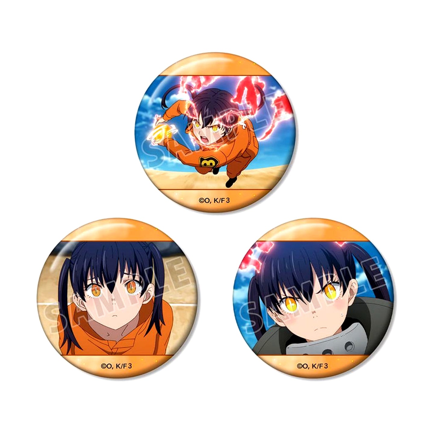 Tamaki Kotatsu Set of 3 Scene Shot Button Fire Force Chapter 3 [USED]