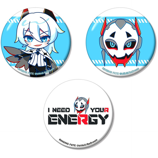 Saburo Set of 3 Button RINGING FATE [USED]