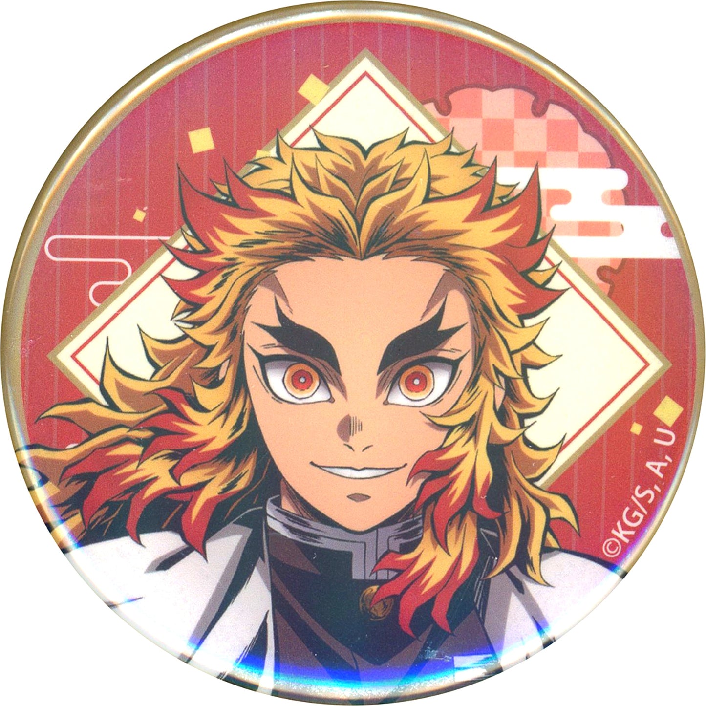 Kyojuro Rengoku Front Rare Demon Slayer Random Button Kimetsu Theater Special Edited Version Mugen Train Arc Revival Screening [USED]