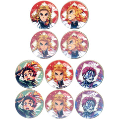 Set of 10 Demon Slayer Random Button Kimetsu Theater Special Edited Version Mugen Train Arc Revival Screening [USED]