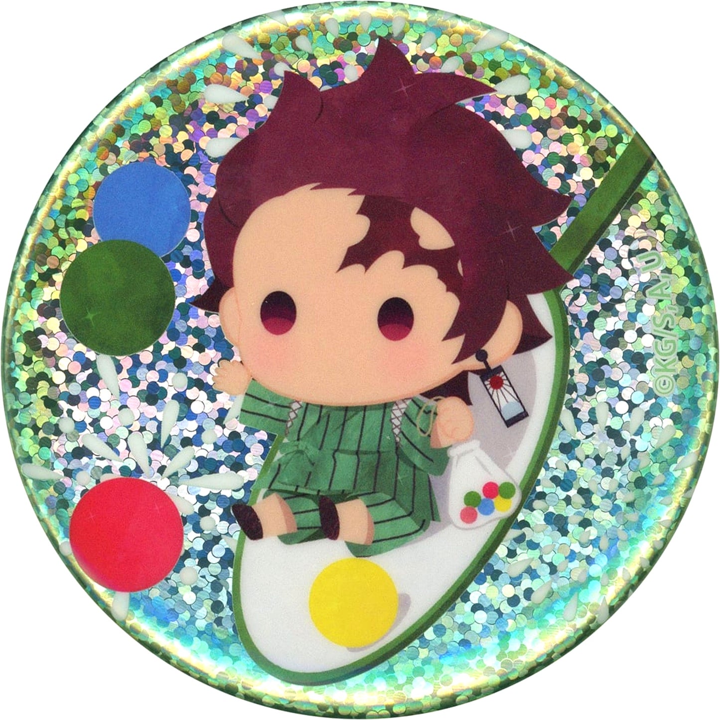 Tanjiro Kamado Anime Demon Slayer Yurafuwa Series Summer Ver. Random Hologram Button [USED]