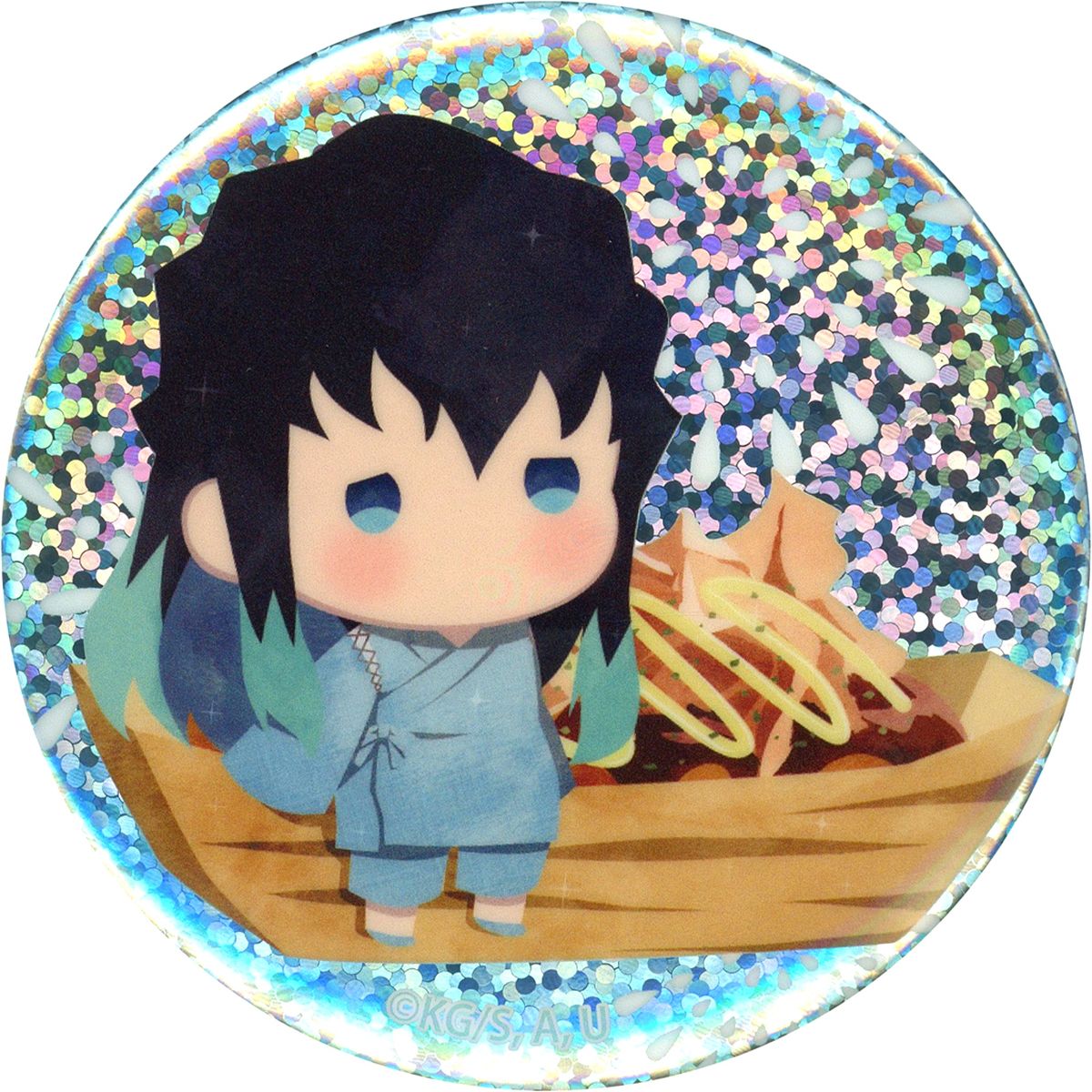Muichiro Tokito Demon Slayer: Kimetsu no Yaiba Yura Fuwa Series Summer ver. Random Hologram Button Badge [USED]