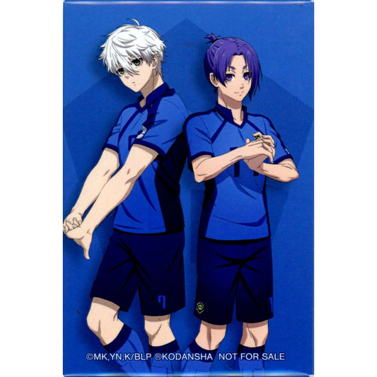 Seishiro Nagi, Reo Mikage Blue Lock Square Button Illustration Before Match Preparation Ver. Trading Button animate Purchase Privilege [USED]