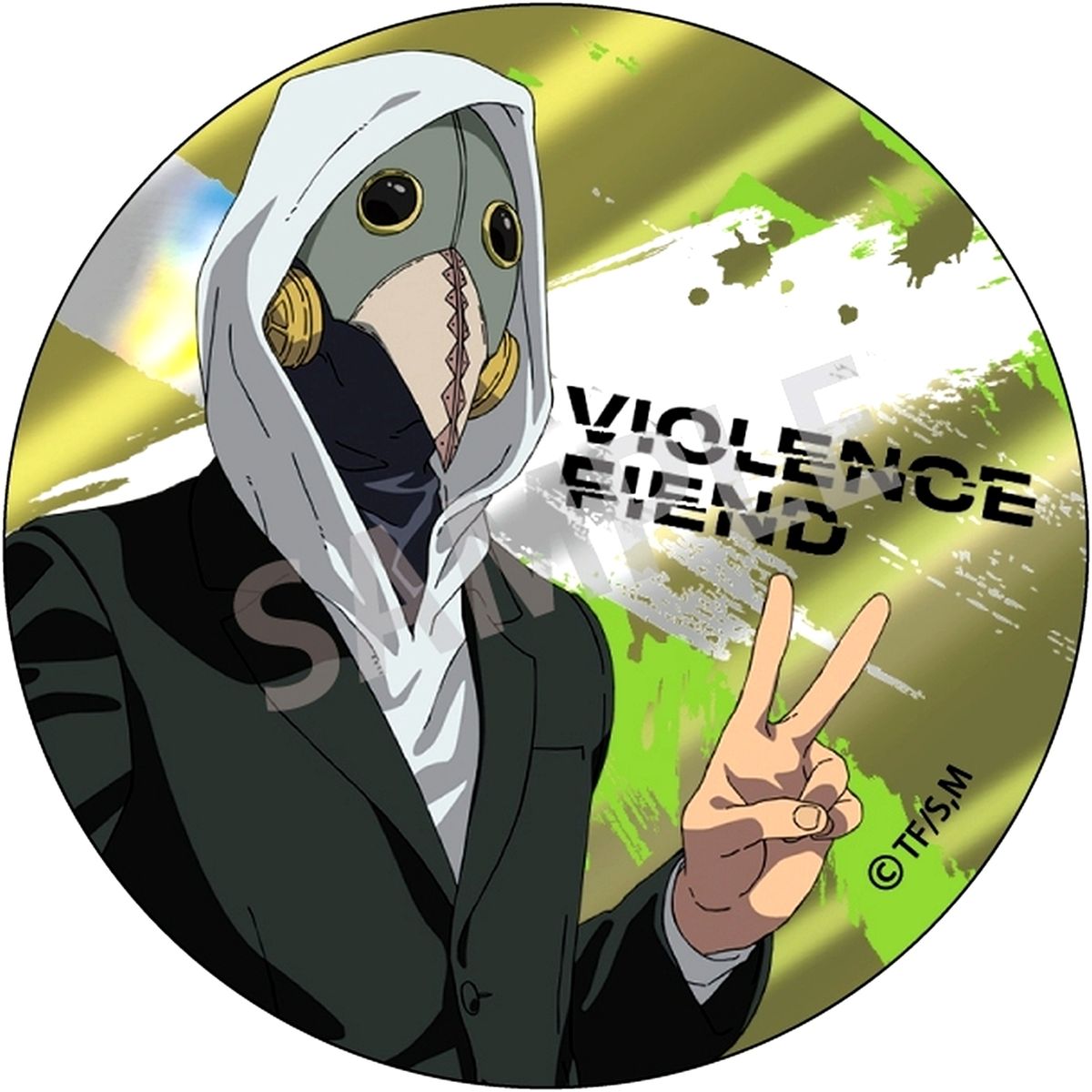 Violence Fiend Chainsaw Man Trading Metallic Button [USED]