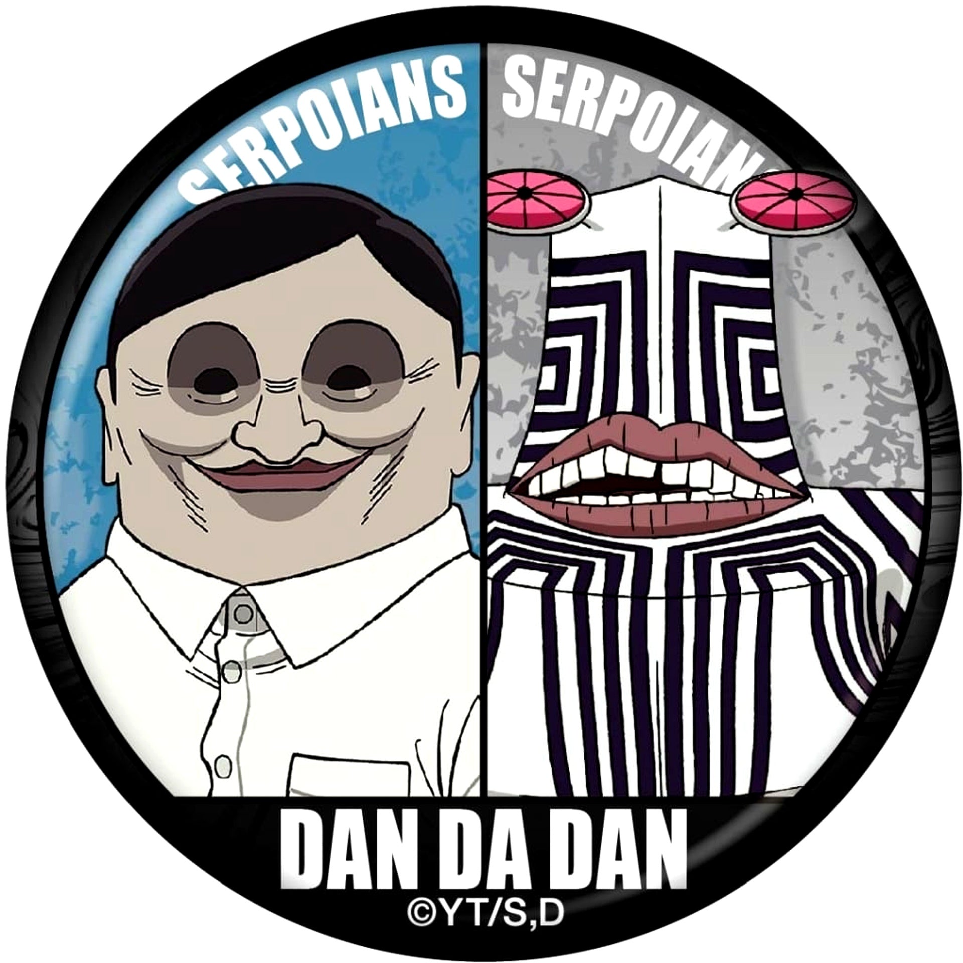 Dandadan Serpo Alien Trading Pair Button [USED]