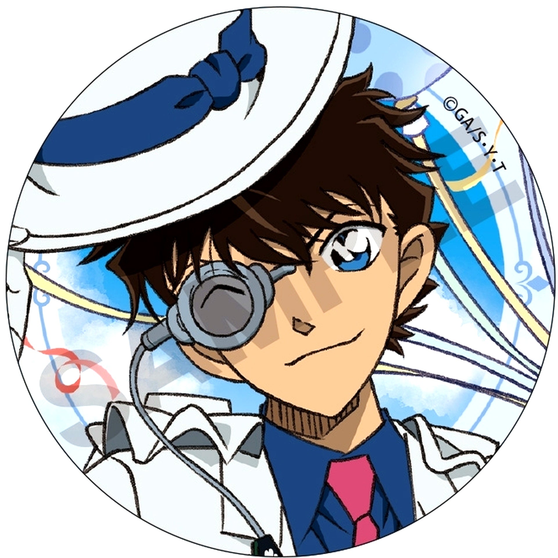 8 Kaito Kid Detective Conan Trading Button Balloon [USED]