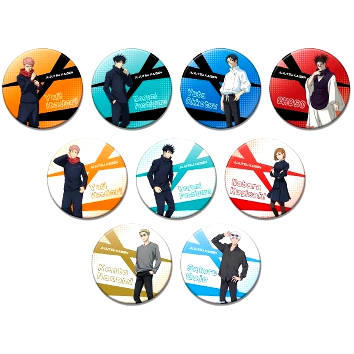 Set of 9 Big Button Collection Jujutsu Kaisen [USED]