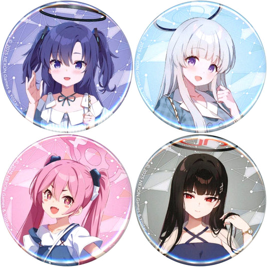 Set of 4 Blue Archive x Lawson Trading Button Casual Clothes Ver. [USED]