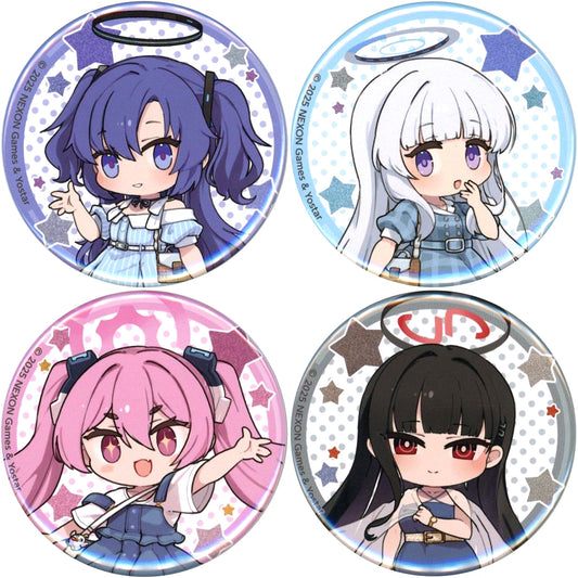 Set of 4 Blue Archive x Lawson Trading Button Deformed Ver. [USED]