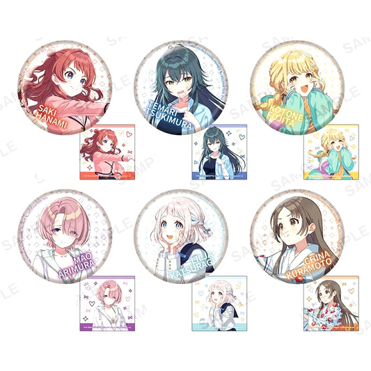 Set of 6 Gakuen Idolmaster Button Vol. 1 BOX Ver. [USED]