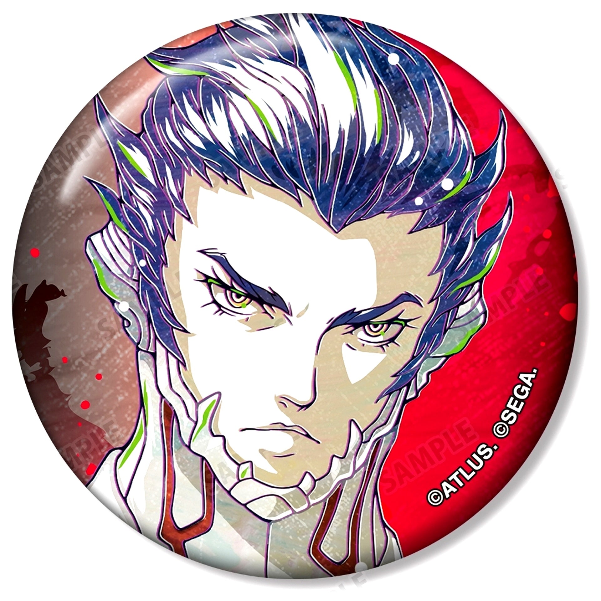 Aogami Shin Megami Tensei V Vengeance Trading Ani-Art Button [USED]