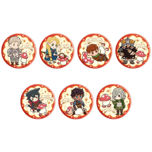 Set of 7 Delicious in Dungeon Waiwai Button [USED]