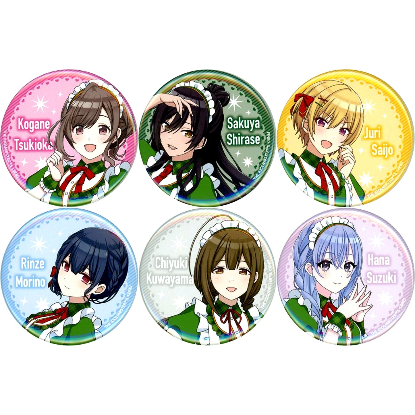 Set of 6 The Idolmaster Shiny Colors Badge Seven Net Limited [USED]