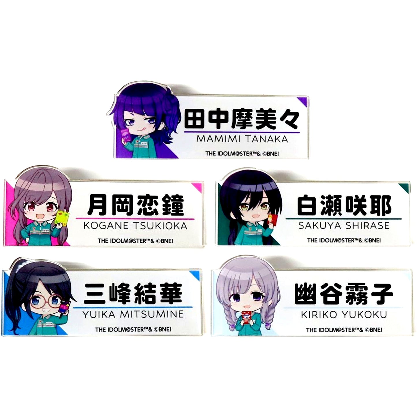 L'Antica Ver. Mini Character Acrylic Badge - Set of 5 The Idolmaster Shiny Colors Seven Net Limited [USED]